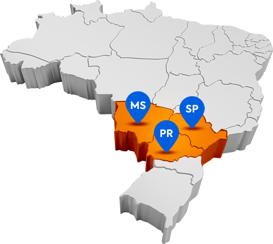 Mapa localizações onde estamos